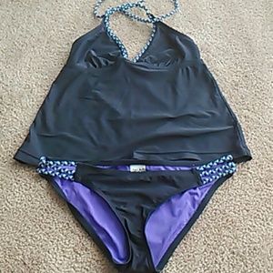 Black, teal, and purple Swimsuit